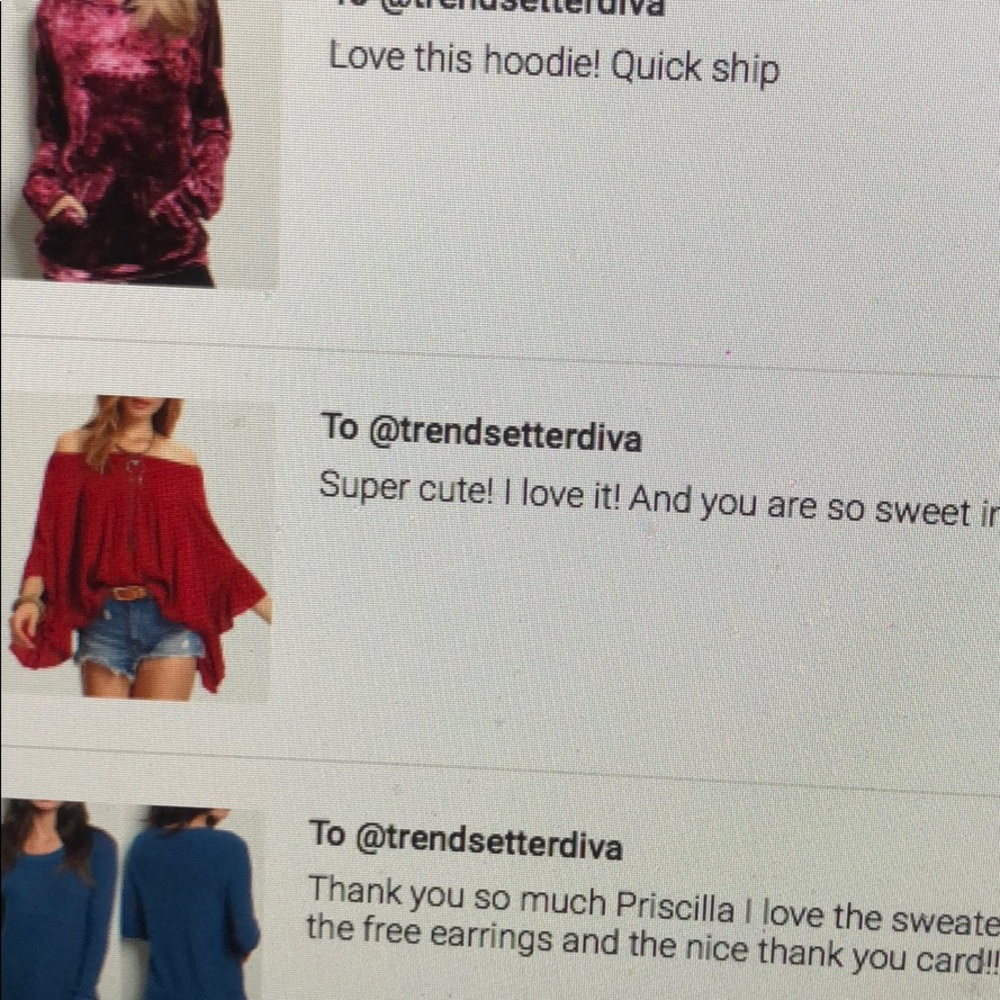 LAST 1!  Boho Off Shoulder Red top - Picture 6 of 8